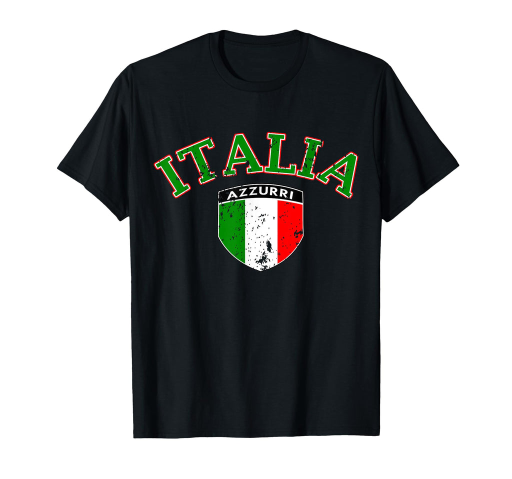 Italia Soccer Distressed T-Shirt - Aesthetic Graphic for Adults