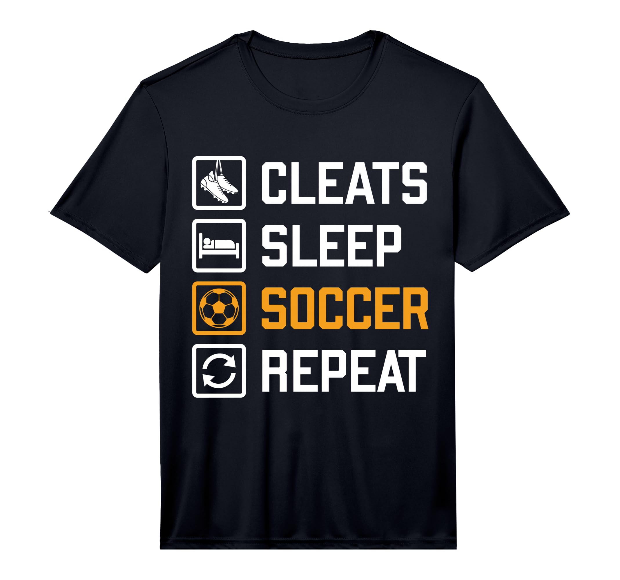 Cleats Sleep Soccer Repeat Funny Fans T-Shirt - Streetwear Style Unisex