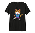Intelligent Cat Playing Soccer T-Shirt - Aesthetic Graphic for Adults