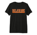 Delaware Soccer Orange Text Tri Blend T-Shirt - Aesthetic Graphic Men Women