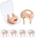 Blulu 6 Pieces Swimming Nose Clip Latex Gel Nose Plugs for Swimming Swimmer Accessories for Older Kids, Beige