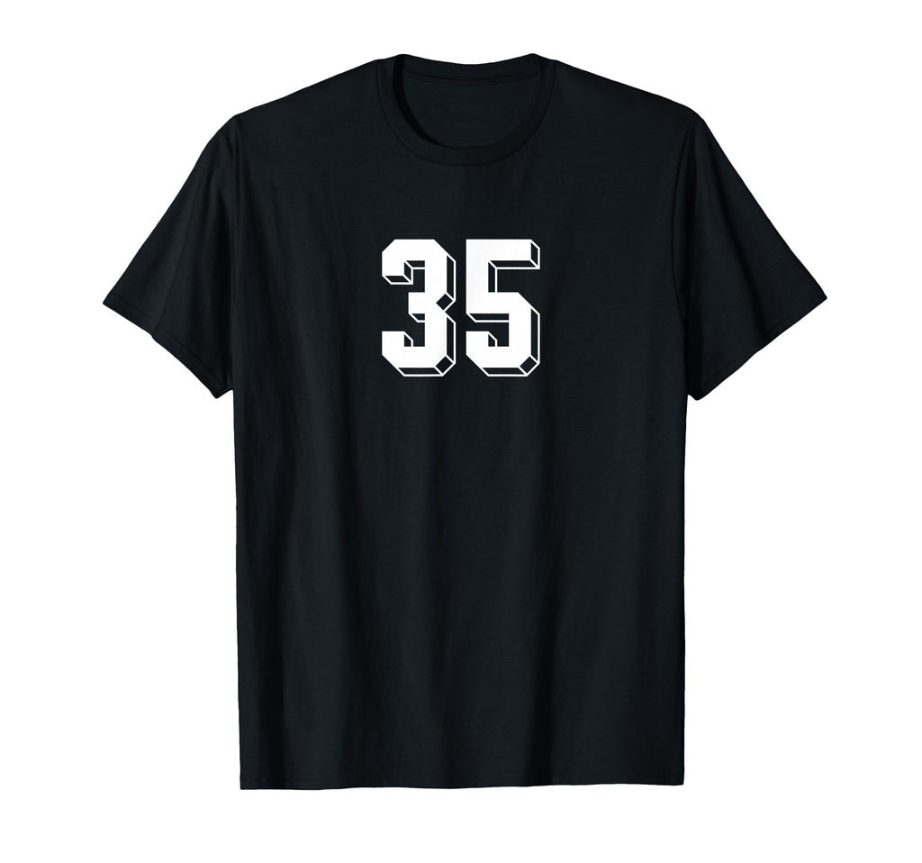 Number 35 80S 90S Soccer Team T-Shirt - Fun Novelty Design Men Women