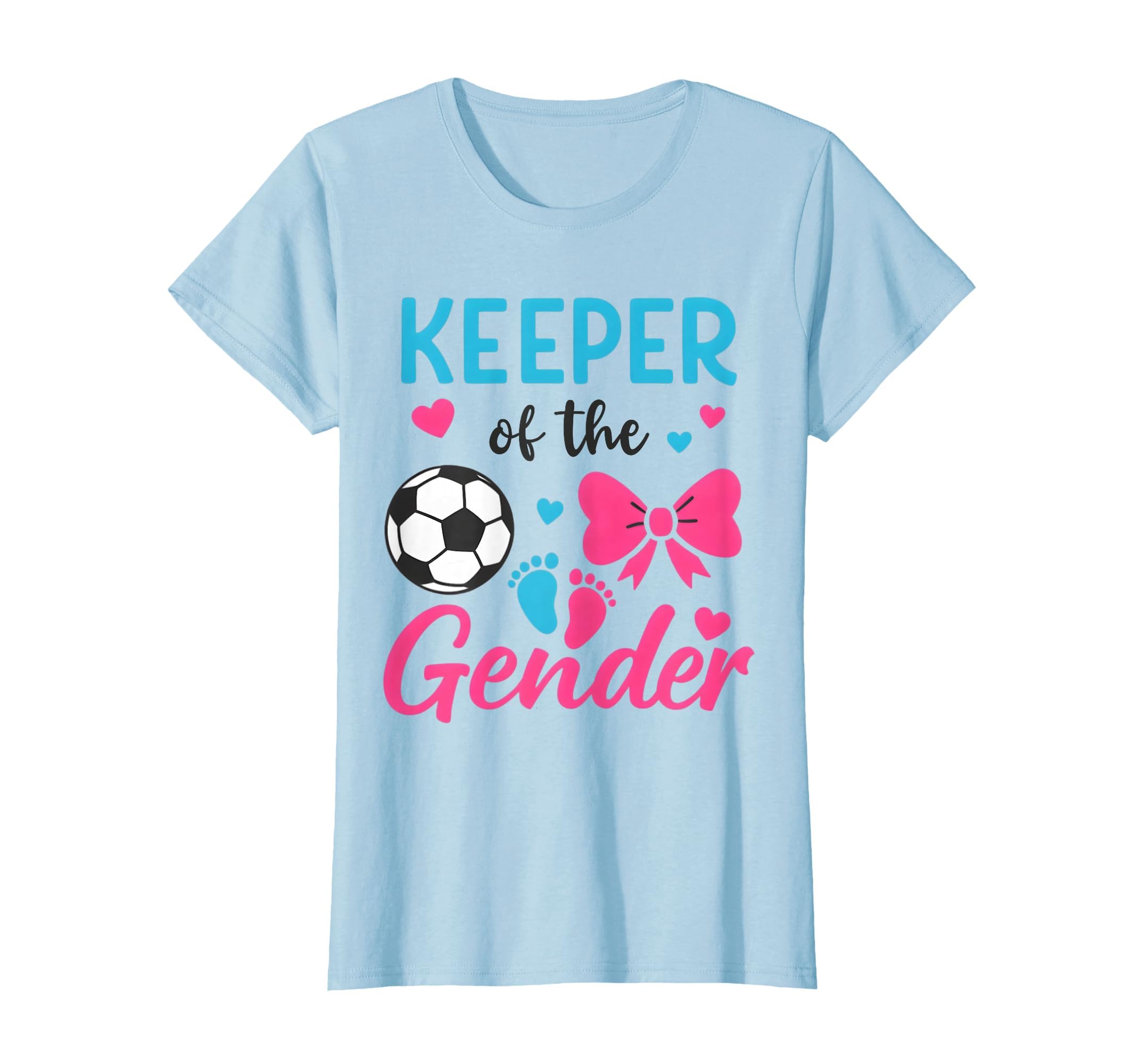 Keeper Gender Soccer Or Bows Funny T-Shirt - Aesthetic Graphic Men Women