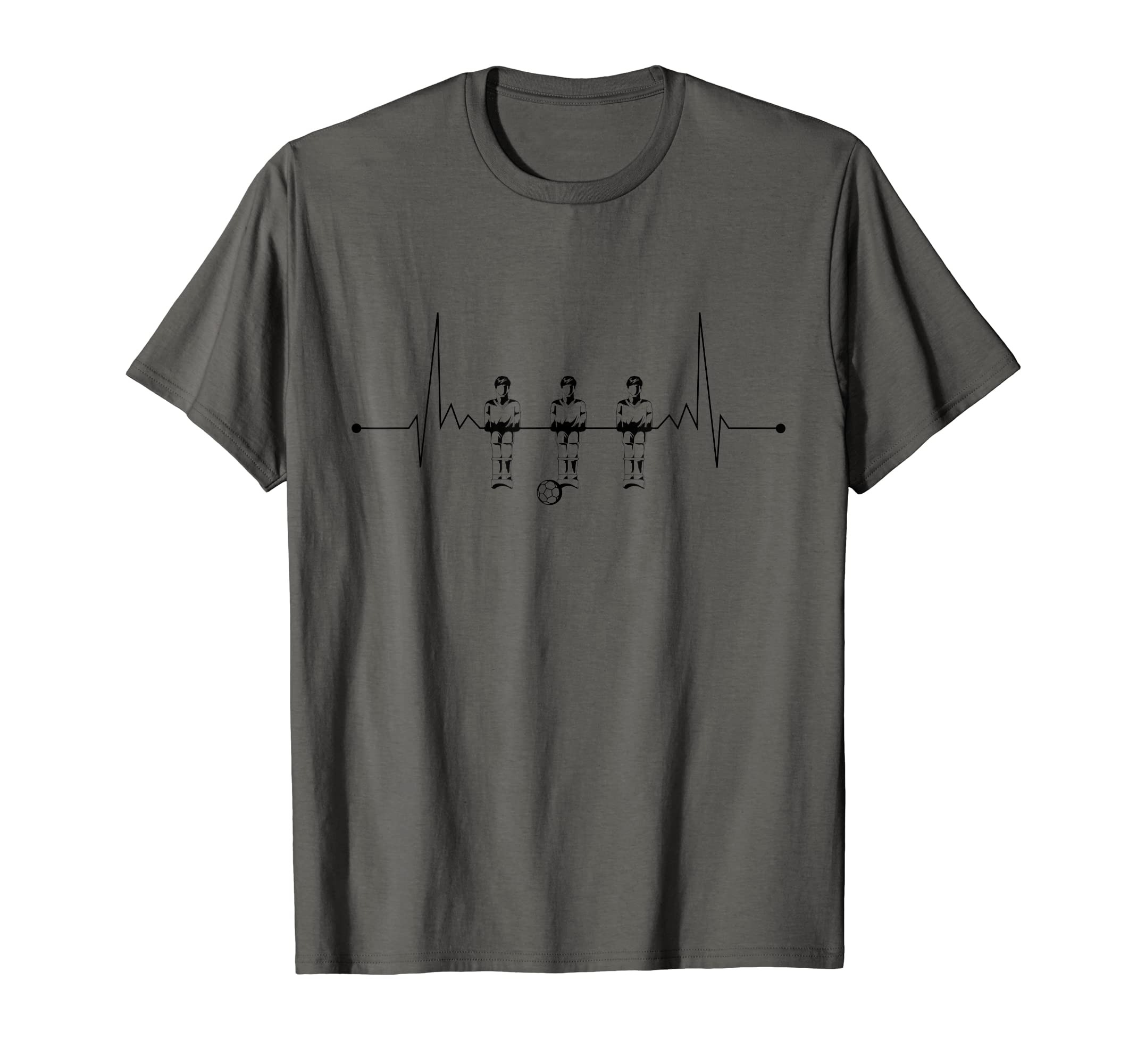 Foosball Player Heartbeat Table Soccer T-Shirt - Graphic Print Men Women