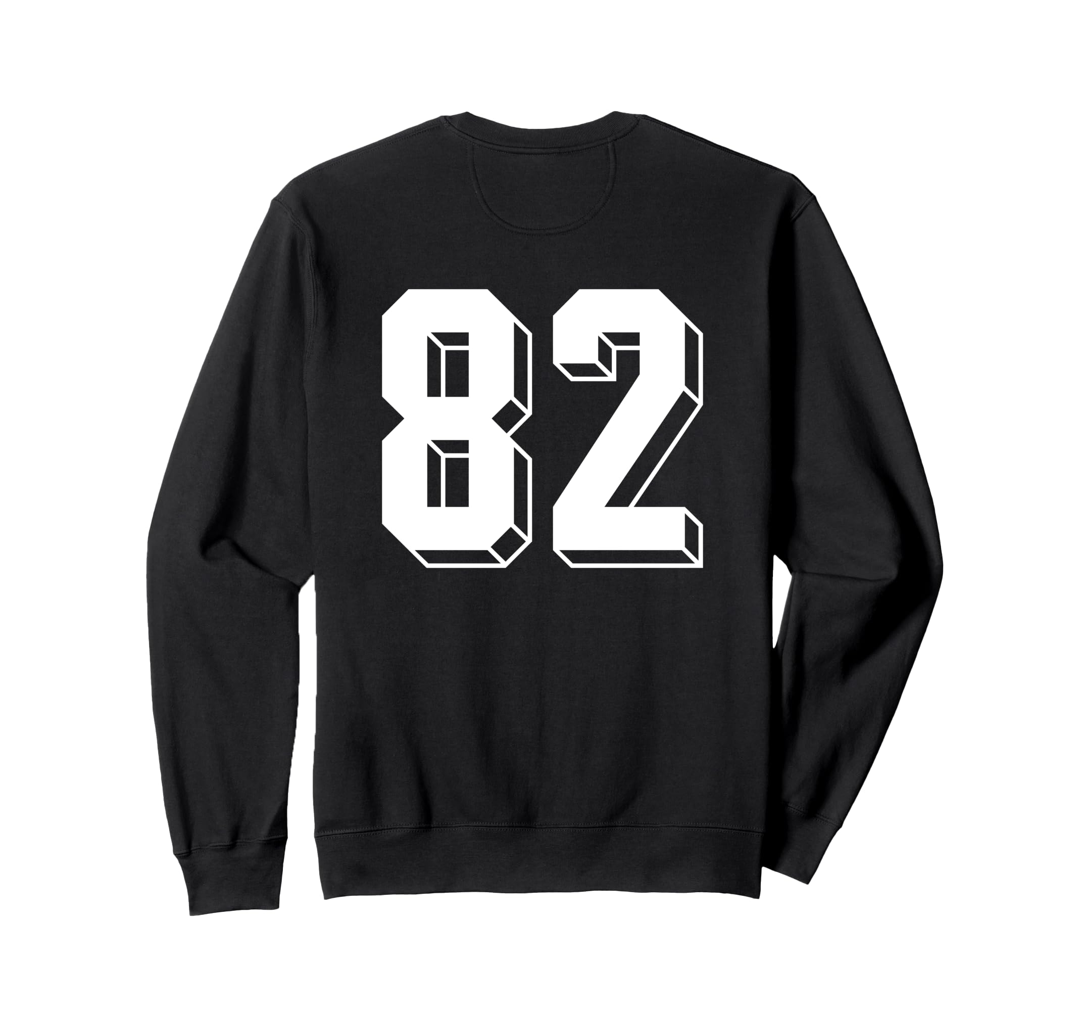 Number 82 Backside 80S 90S Team Sweatshirt - Fun Novelty Design Unisex