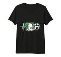 Algerian Soccer Heartbeat Flag T-Shirt - Trendy Graphic for Adults