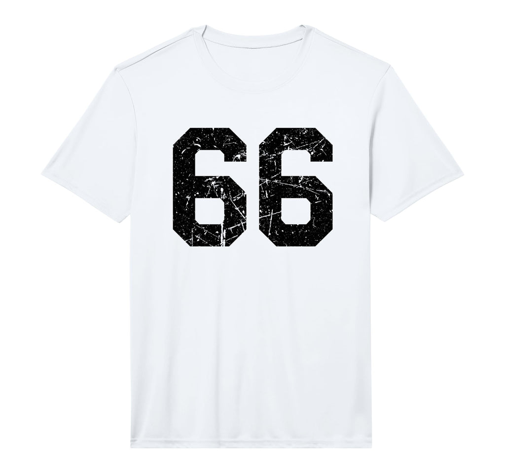 Sports Team Distressed Number 66 T-Shirt - Aesthetic Graphic Men Women