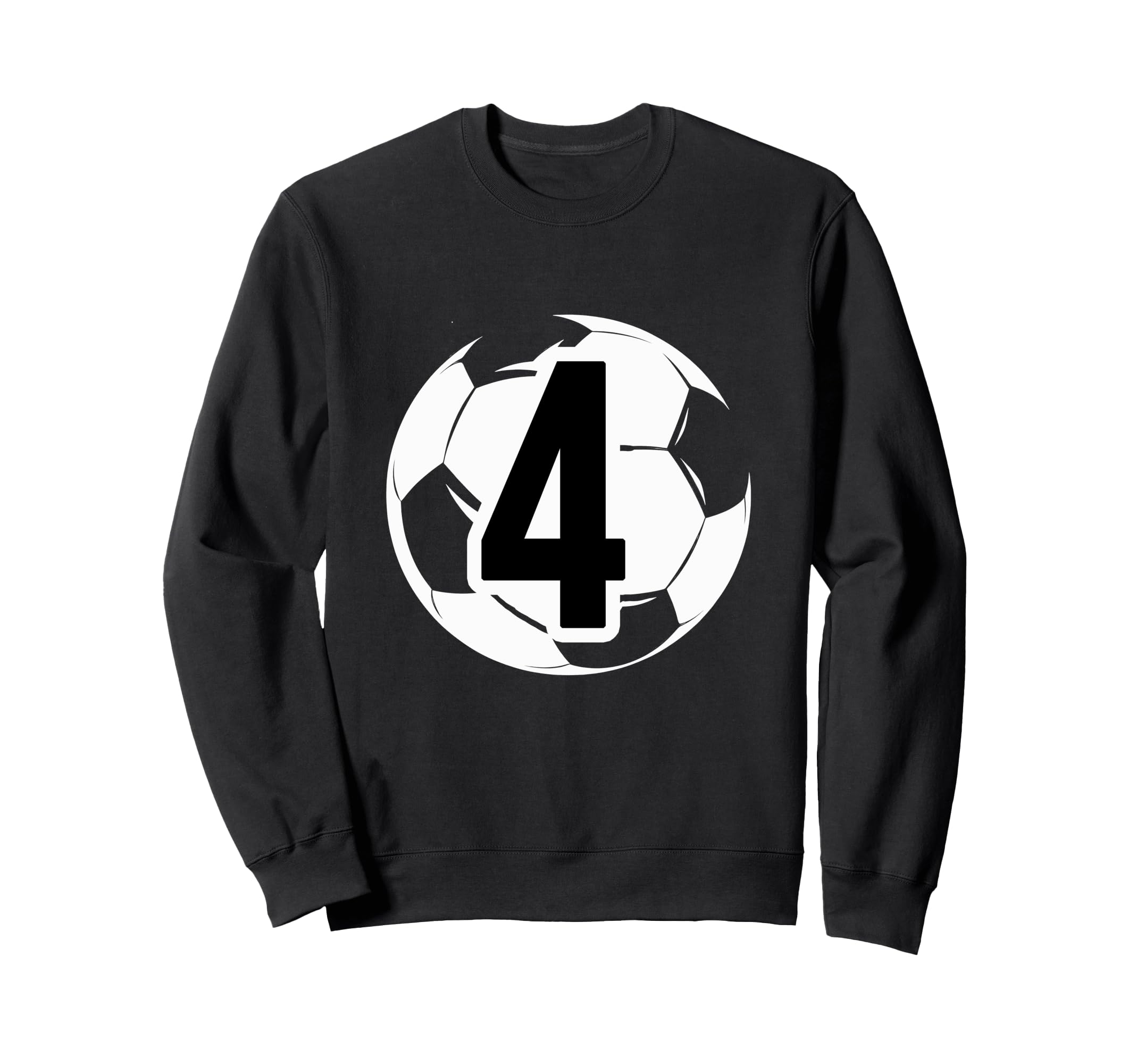 4 Soccer Birthday Gift Soccer Fan Sweatshirt - Unique Graphic Unisex
