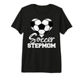 Soccer Stepmom Heart Funny Heartfelt T-Shirt - Novelty Apparel Men Women