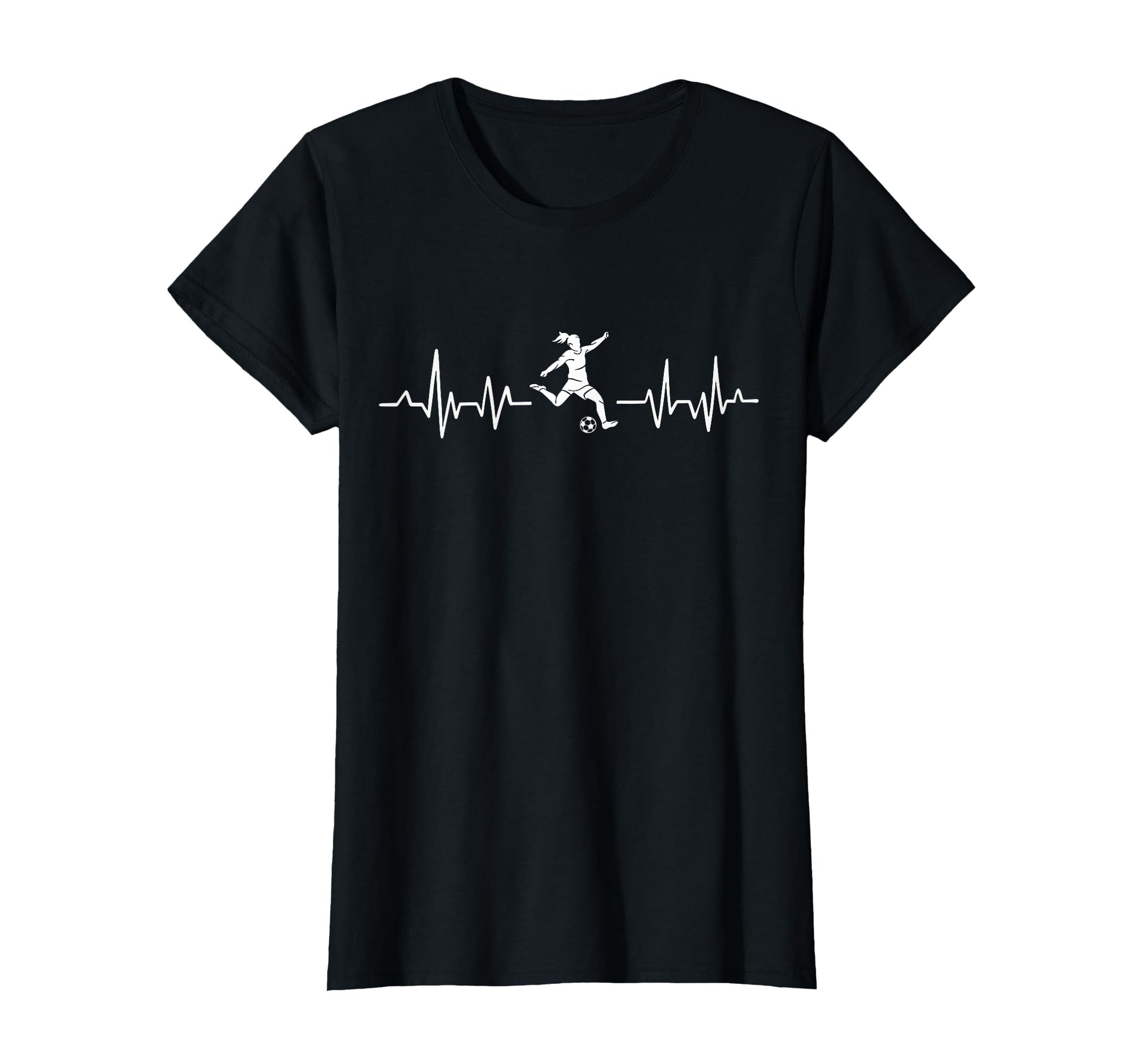 Soccer Player Womens Soccer Heartbeat T-Shirt - Trendy Graphic Unisex