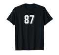 Number 87 80S 90S Soccer Team Jersey T-Shirt - Streetwear Style Men Women