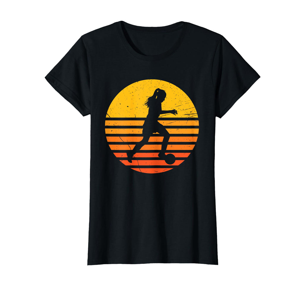 Soccer Football Sunset 70S Soccer T-Shirt - Trendy Graphic for Adults
