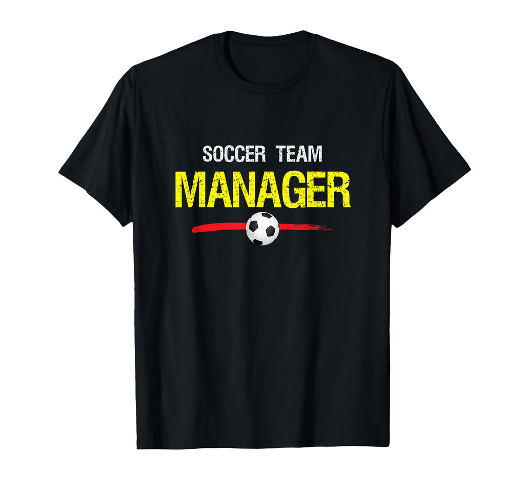 Soccer Ball Team Manager Shirts T-Shirt - Casual Everyday Wear for Adults