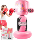 Punching Bag for Kids,New Upgraded 360°Rotating Kids Punching Bag,Inflatable Boxing Bag Toy for Boys Girls, Christmas Birthday Gift for Kids Age 3-12