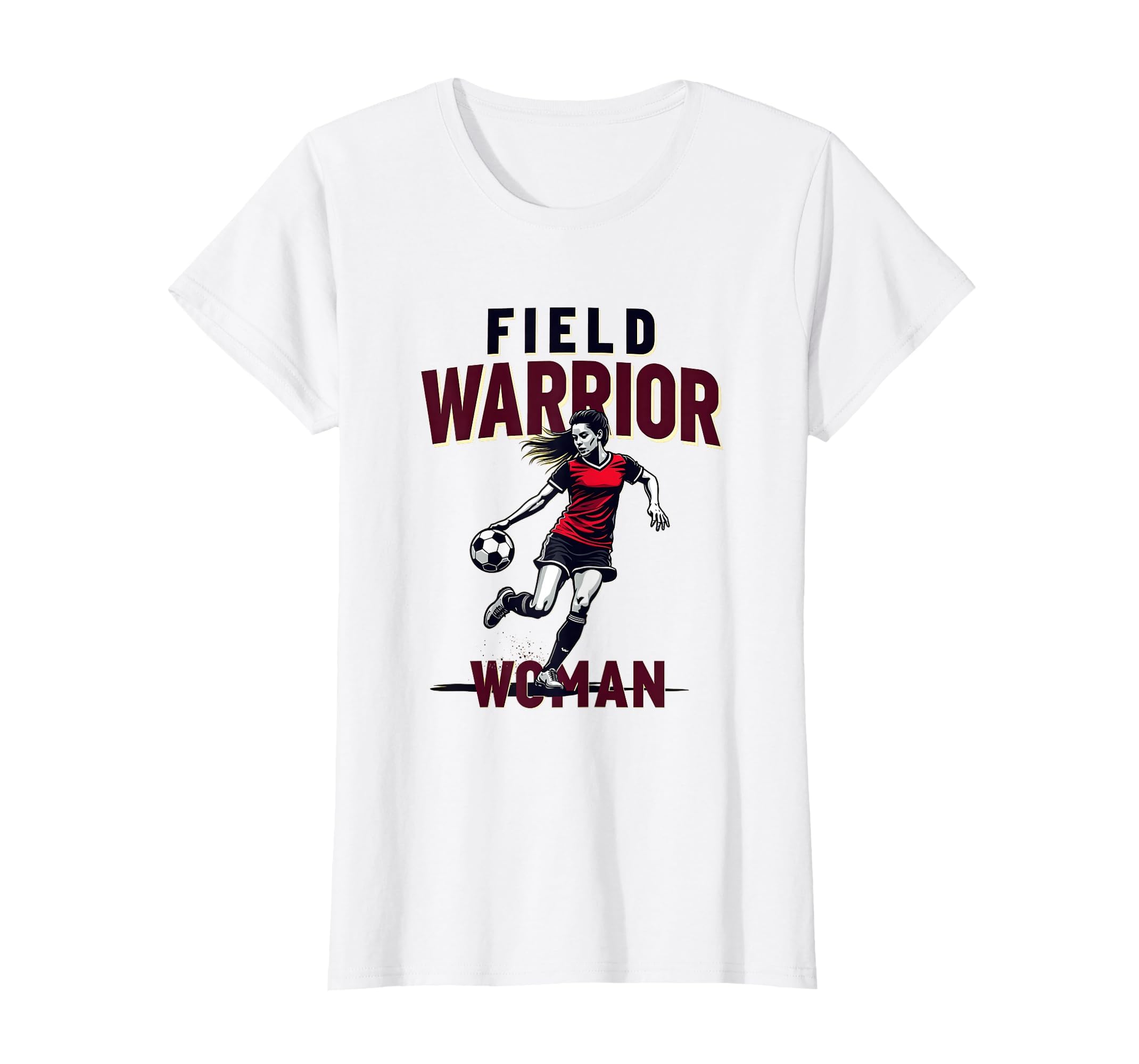Field Warrior Soccer T-Shirt - Minimalist Print Men Women