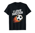 I Love Soccer Bold Ball Fun T-Shirt - Minimalist Print for Adults