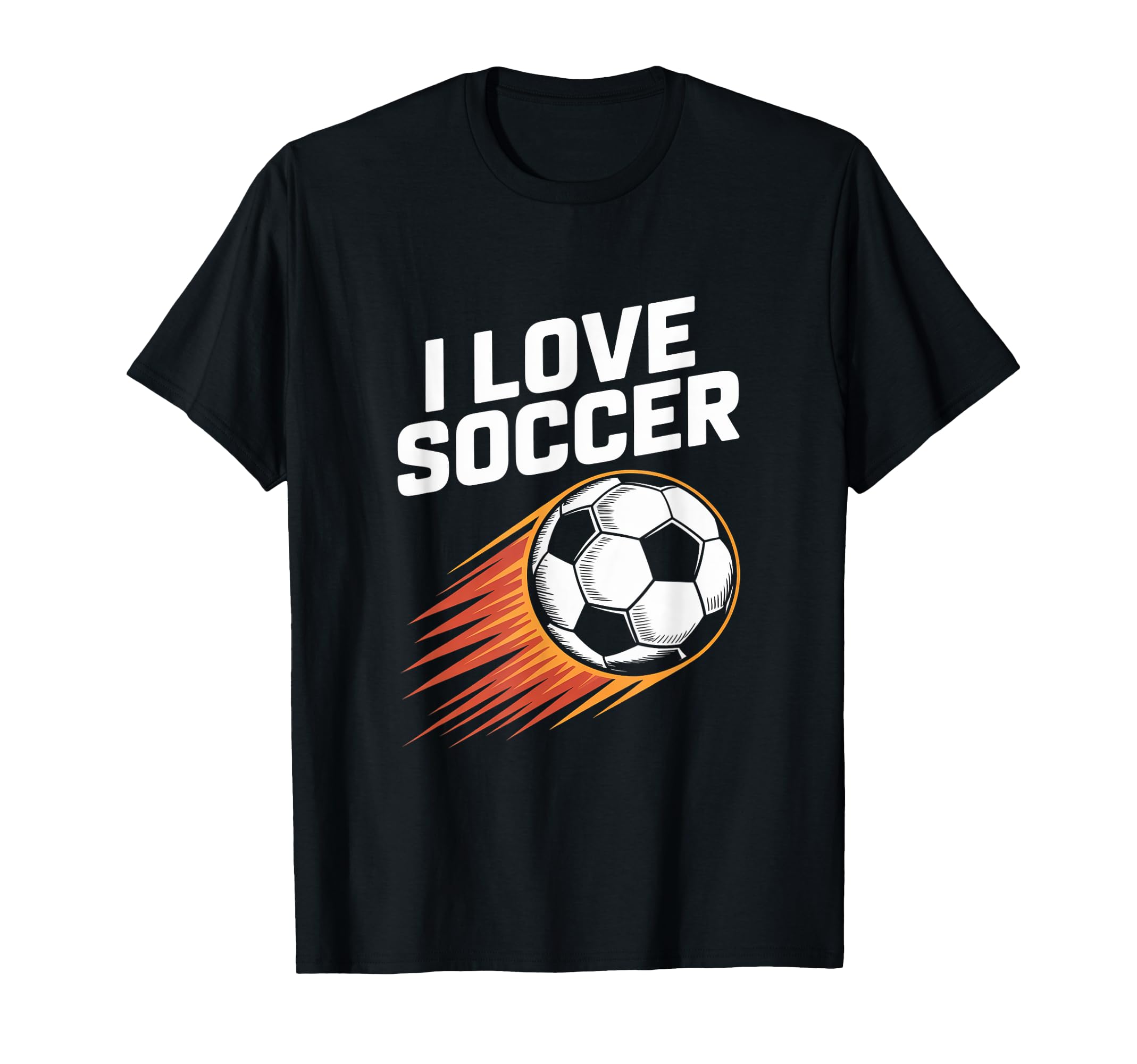 I Love Soccer Bold Ball Fun T-Shirt - Minimalist Print for Adults