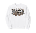 Leopard Soccer Mama Coquette Bow Sweatshirt - Unique Graphic for Adults