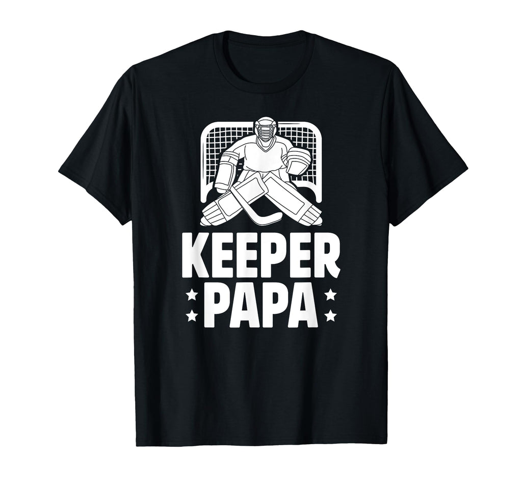 Ice Hockey Keeper Papa Ice Hockey T-Shirt - Trendy Graphic Men Women