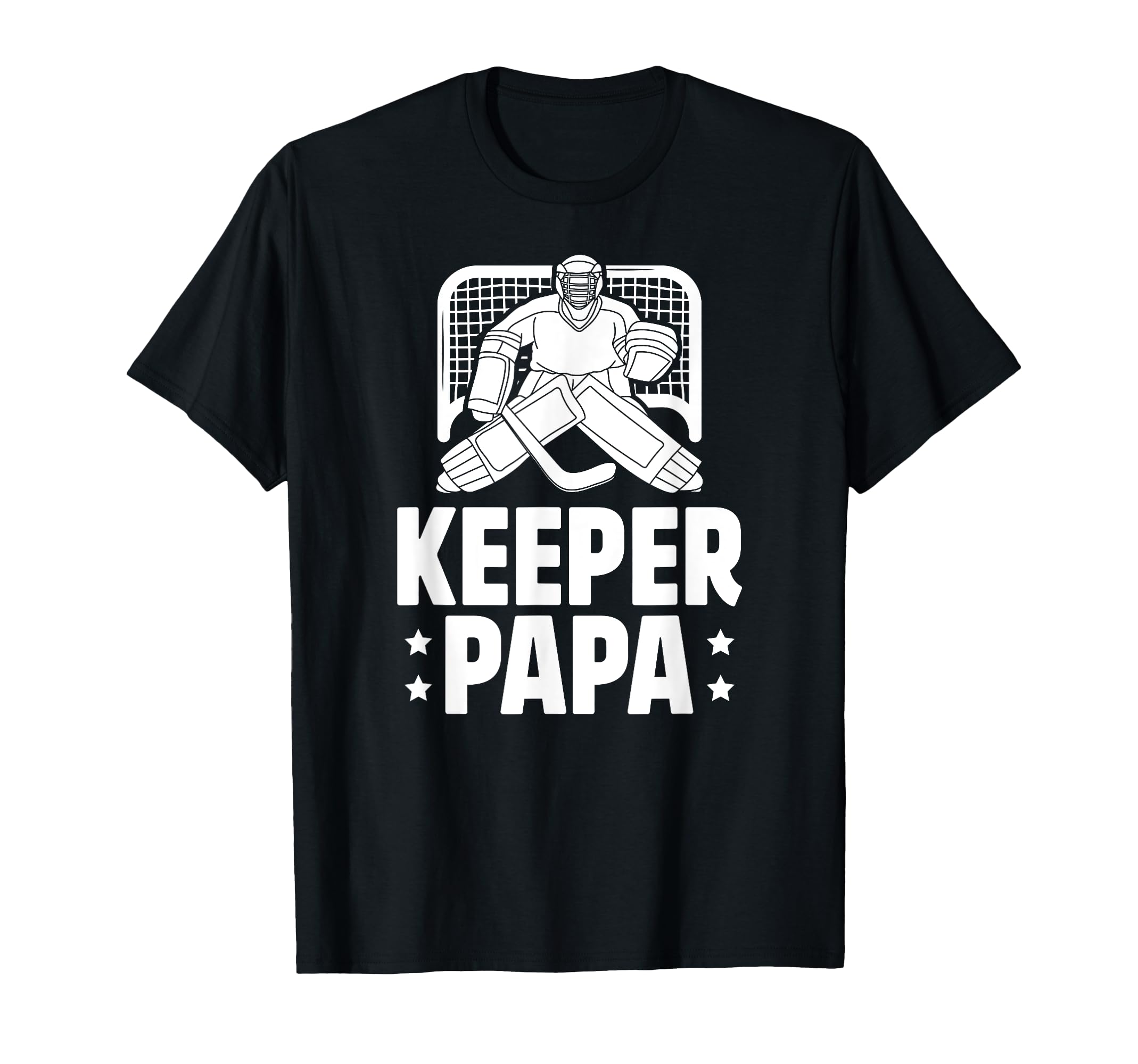 Ice Hockey Keeper Papa Ice Hockey T-Shirt - Trendy Graphic Men Women