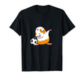 Dabbing Guinea Pig Soccer Funny Dab T-Shirt - Novelty Apparel for Adults