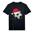 Soccer Santa Hat Wrapped Holiday T-Shirt - Trendy Graphic for Adults