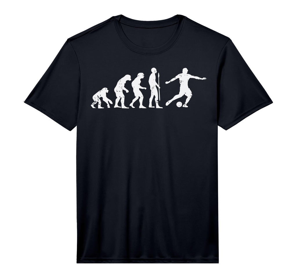 Human Evolution Soccer Funny Football T-Shirt - Graphic Print Men Women