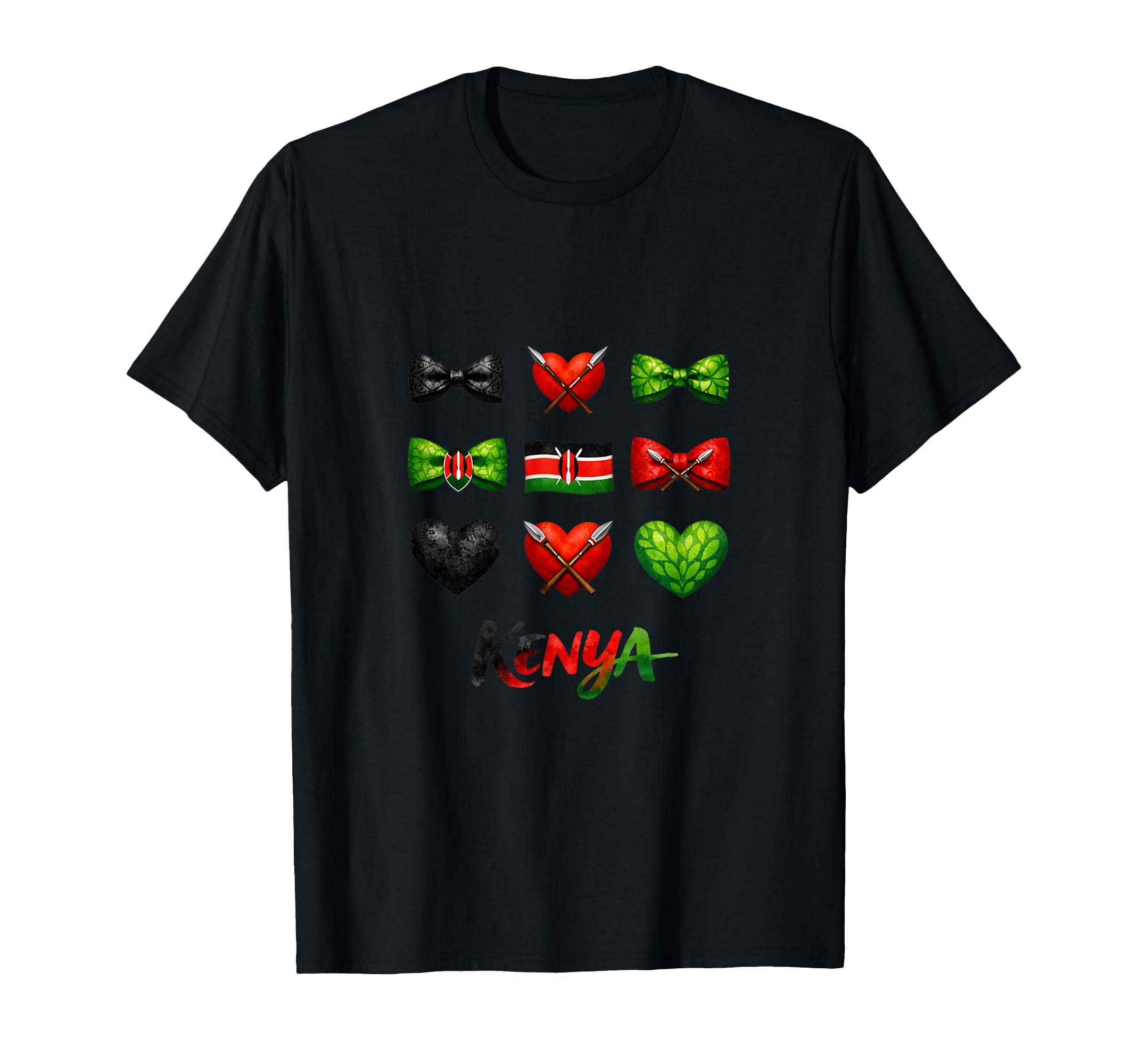 Kenya Flag Soccer Lovers Coquette Soccer Fan T-Shirt - Graphic Print Unisex