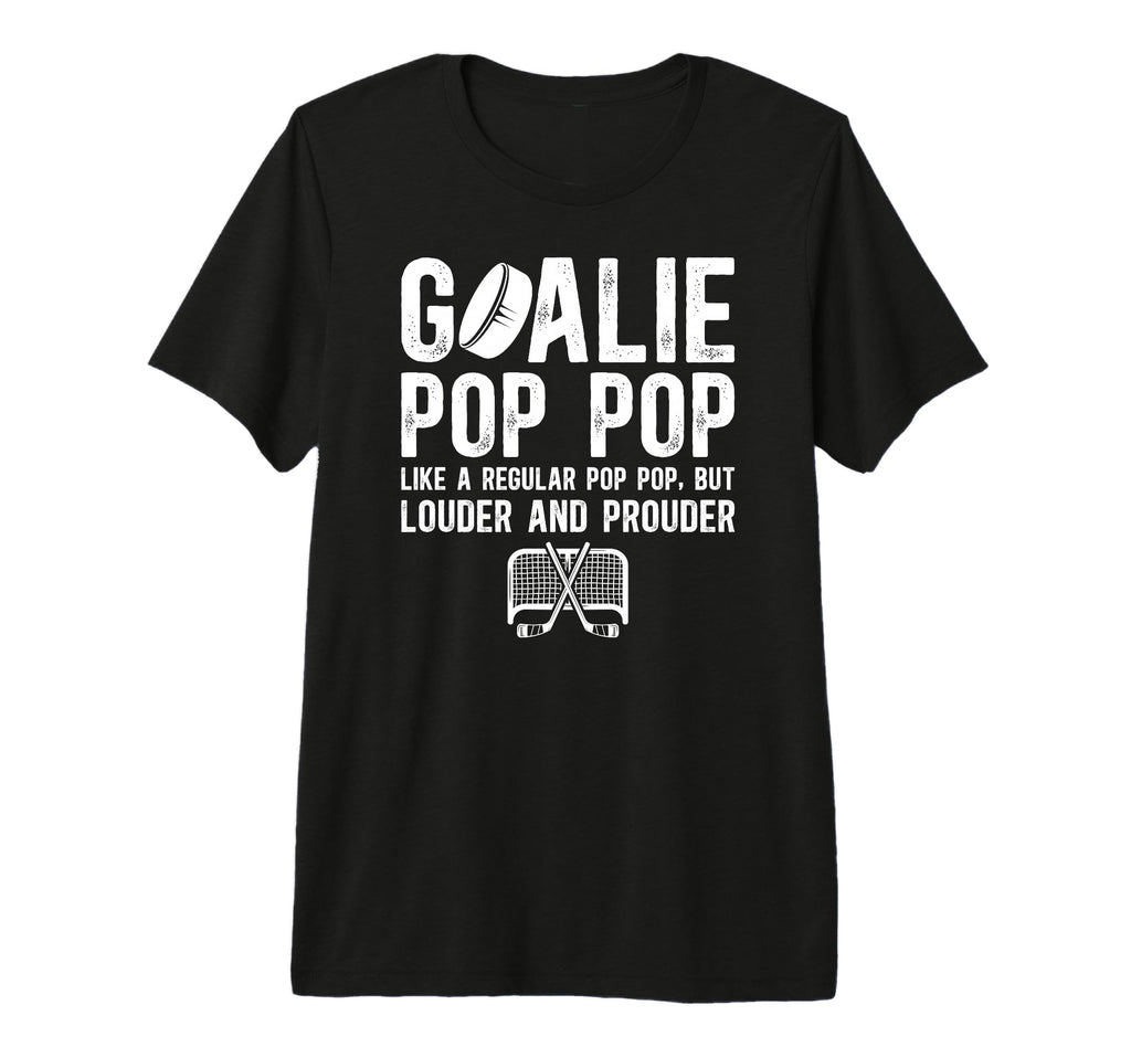 Mens Hockey Goalie Pop Pop Ice Hockey T-Shirt - Novelty Apparel Men Women
