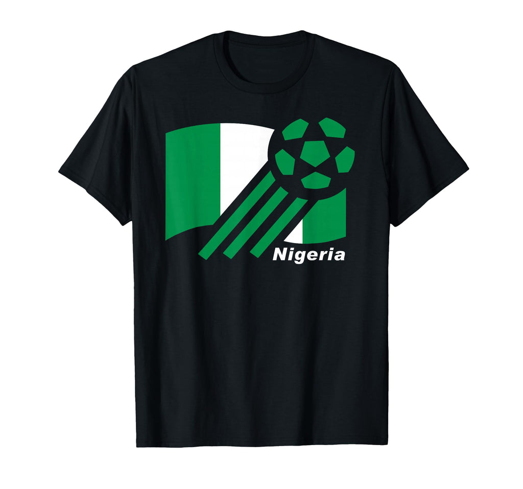 Nigeria Soccer Ball Flag African T-Shirt - Novelty Apparel Men Women