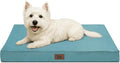 Outdoor Dog Bed for Small Dogs, Waterproof Dog Crate Bed for Small Dogs, Orthopedic Egg Crate Foam Puppy Beds with Washable and Removable Oxford Cover, Light Blue