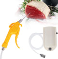 Electric Meat Injector Gun Pump with Hose, 50W Automatic Marinade Injector Syringe Kit for BBQ, Turkey Pork Beef, 10 Stainless Steel Needles for Home Kitchen & Outdoor Grilling