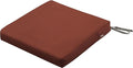 Classic Accessories Ravenna Water-Resistant 19 x 19 x 3 Inch Patio Seat Cushion, Spice, Chair Seat Cushion