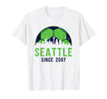 Seattle Skyline Soccer Fc Futbol T-Shirt - Novelty Apparel Men Women