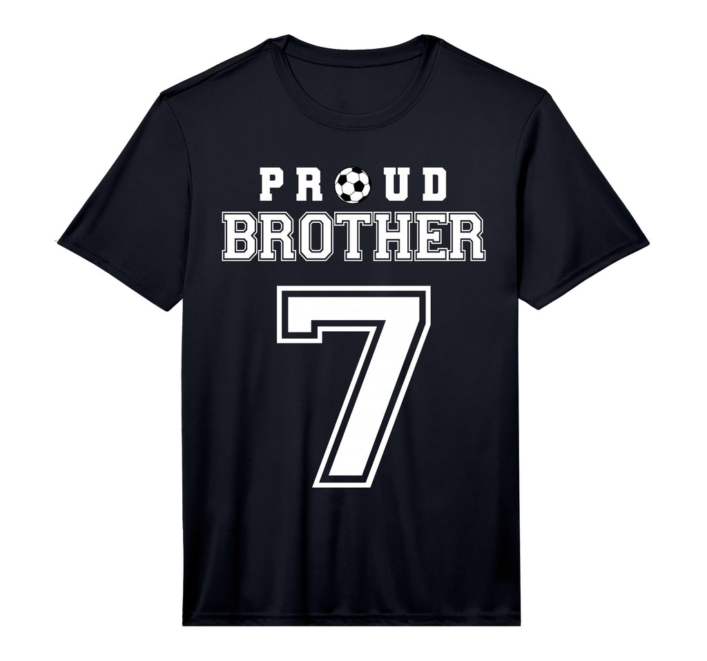 Number 7 Custom Proud Soccer Futbol T-Shirt - Fun Novelty Design Men Women