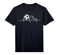 Football Heartbeat Soccer Pulse Performance T-Shirt - Unique Graphic Unisex