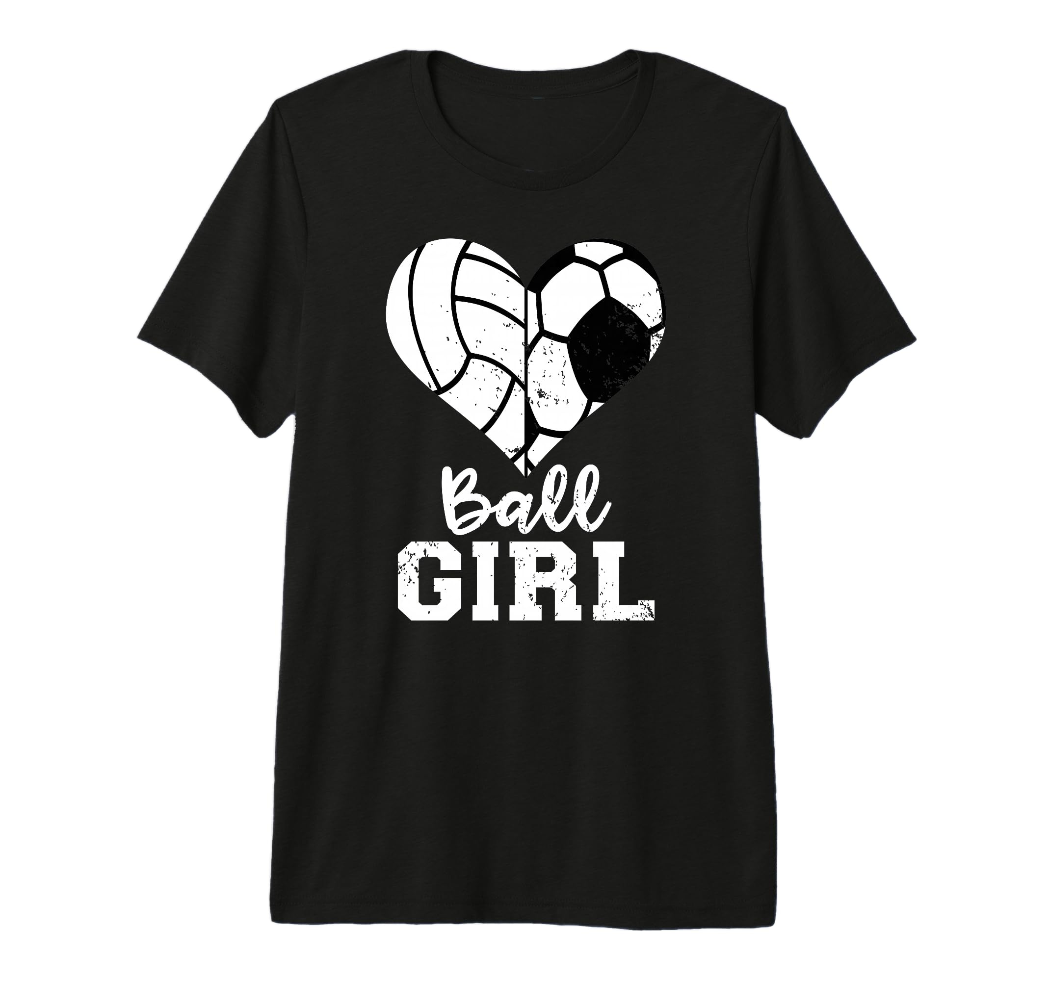Ball Heart Funny Soccer Volleyball Tri T-Shirt - Trendy Graphic Men Women