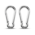Large Carabiner Clip Hooks, 2pcs 4 inch Carabiners Heavy Duty, 304 Stainless Steel Spring Snap Hook Fits Camping Hanging Hiking Weight Lifting, Metal Clips for Rope or Chain