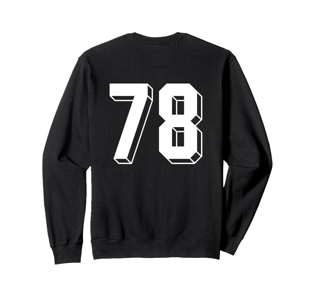Number 78 Backside 80S 90S Team Sweatshirt - Novelty Apparel Men Women