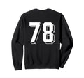 Number 78 Backside 80S 90S Team Sweatshirt - Novelty Apparel Men Women
