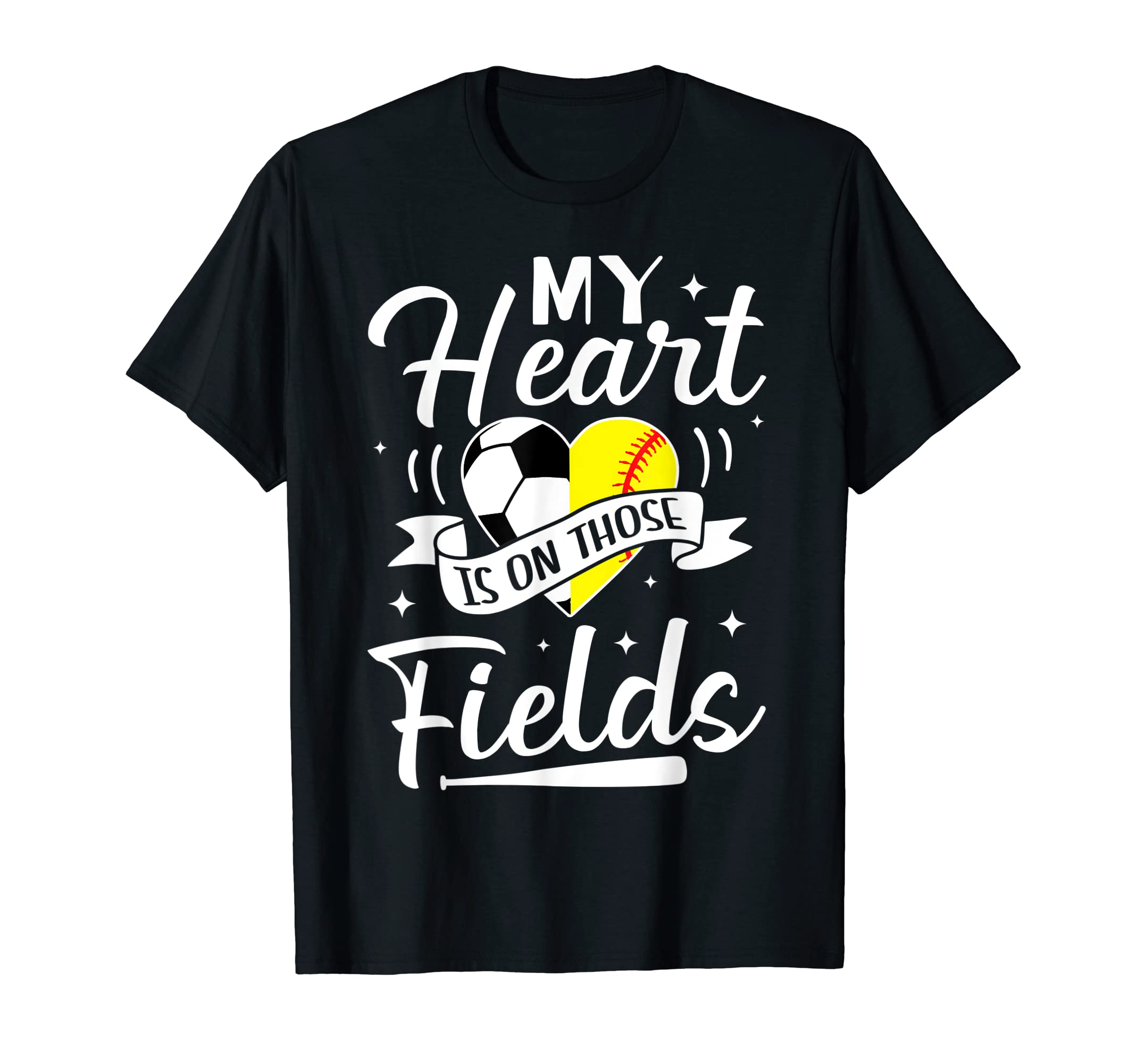 My Heart Is Those Fields Funny Soccer T-Shirt - Unique Graphic Men Women