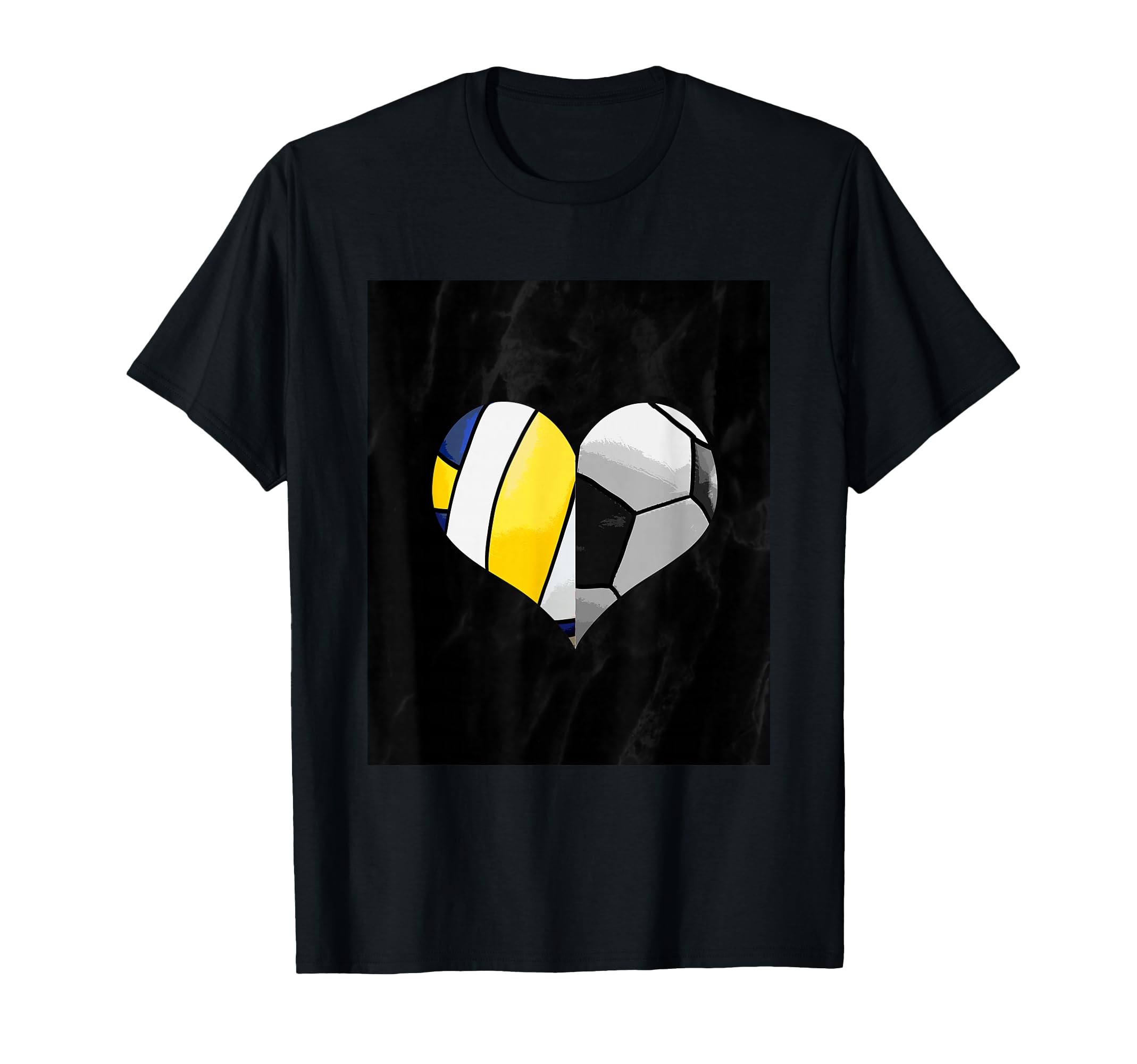 Volleyball Soccer Football Ball Heart T-Shirt - Graphic Print Men Women
