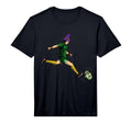 Soccer Player Kicking Skull Lazy T-Shirt - Minimalist Print for Adults