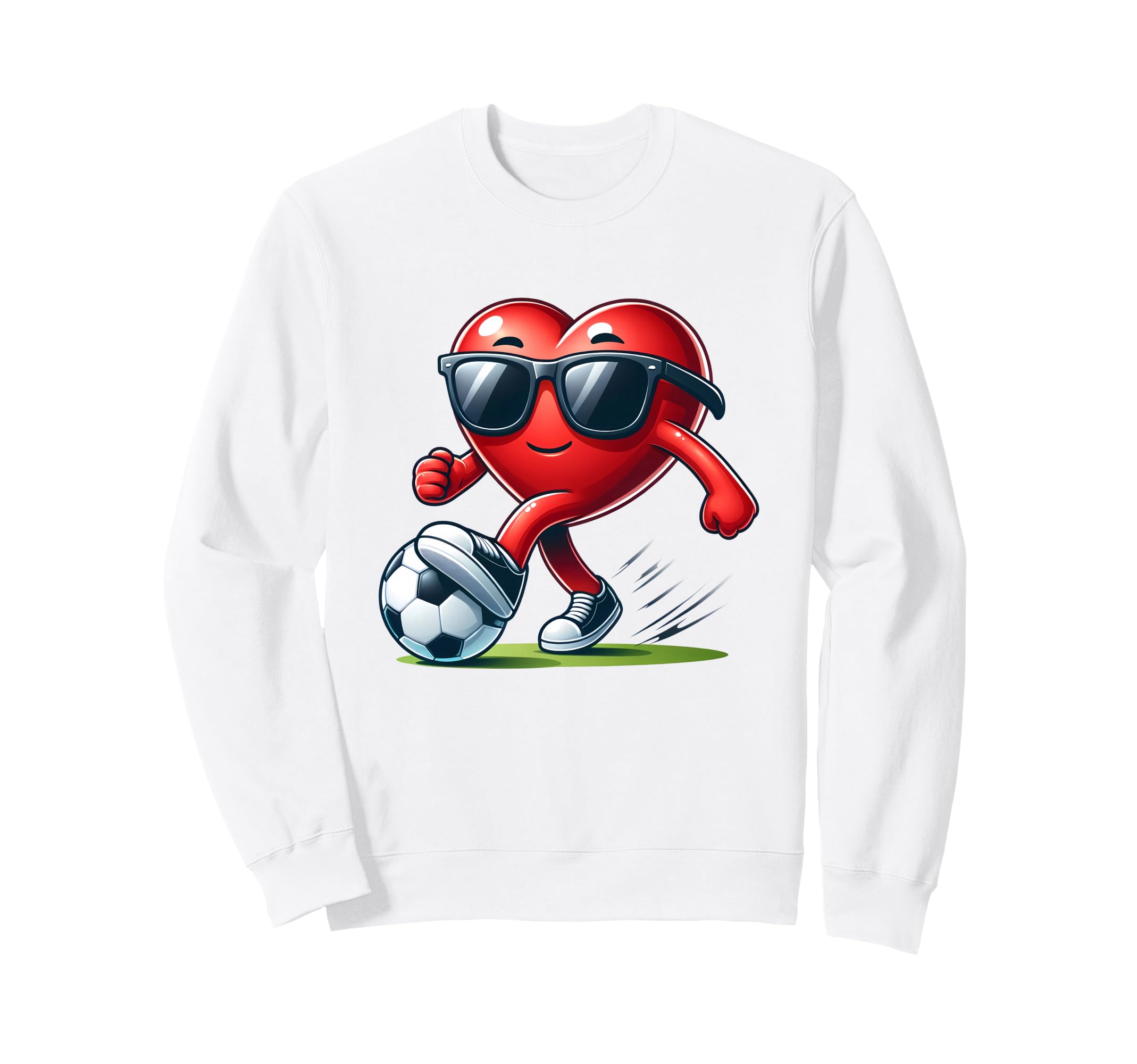 Funny Valentines Soccer Lover Sweatshirt - Trendy Graphic for Adults