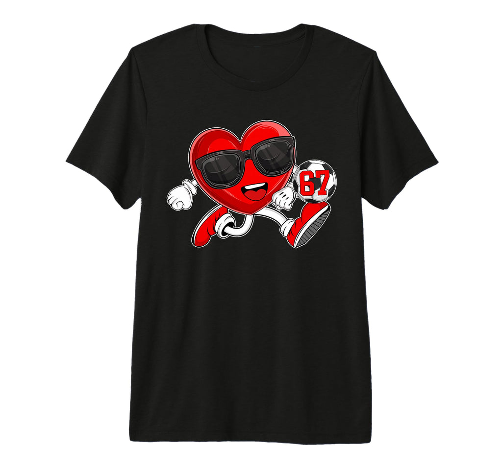 Valentines Day Six Seven Soccer 6 7 T-Shirt - Graphic Print for Adults