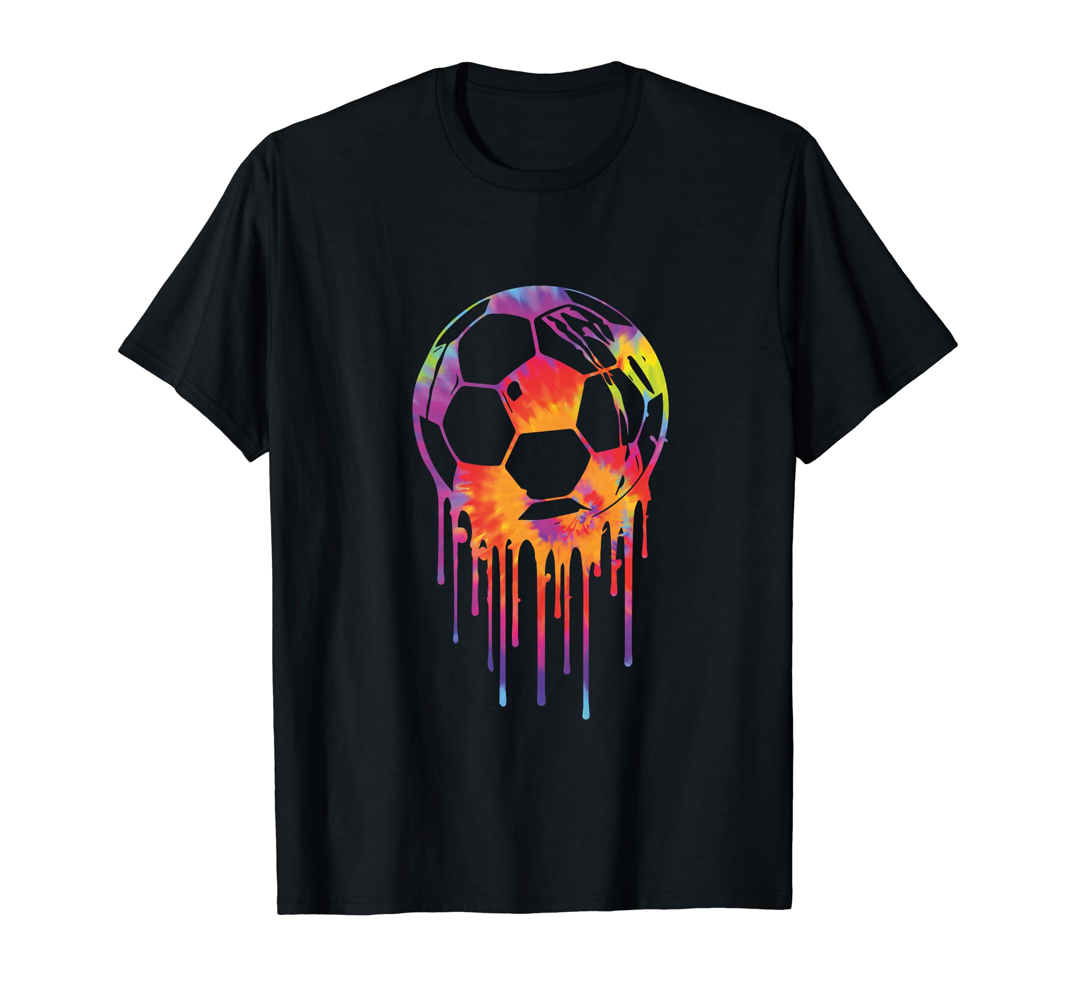 Soccer Ball Colorful Tie Dye Splash T-Shirt - Aesthetic Graphic Men Women
