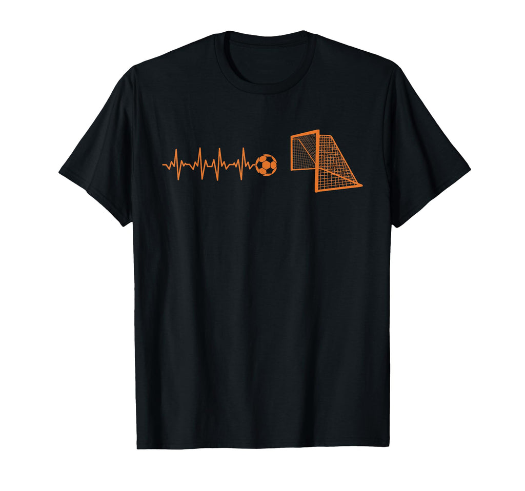 Funny Soccer Heartbeat Ecg Football T-Shirt - Unique Graphic Men Women