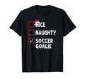 Nice Naughty Soccer Goalie Mens Funny T-Shirt - Streetwear Style for Adults