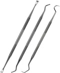 Hotop 3 Pieces Dog Dental Tooth Scaler and Scraper Stainless Double Headed Tarter Removing Tool Scraper Pet Teeth Cleaning Tools for Dog and Cat