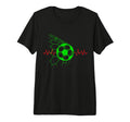 Soccer Ball Heartbeat Players And T-Shirt - Novelty Apparel for Adults